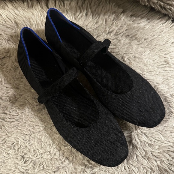 Rothy’s Women’s Black The Square Mary Jane Flat NWOT Size 7 - Picture 3 of 6